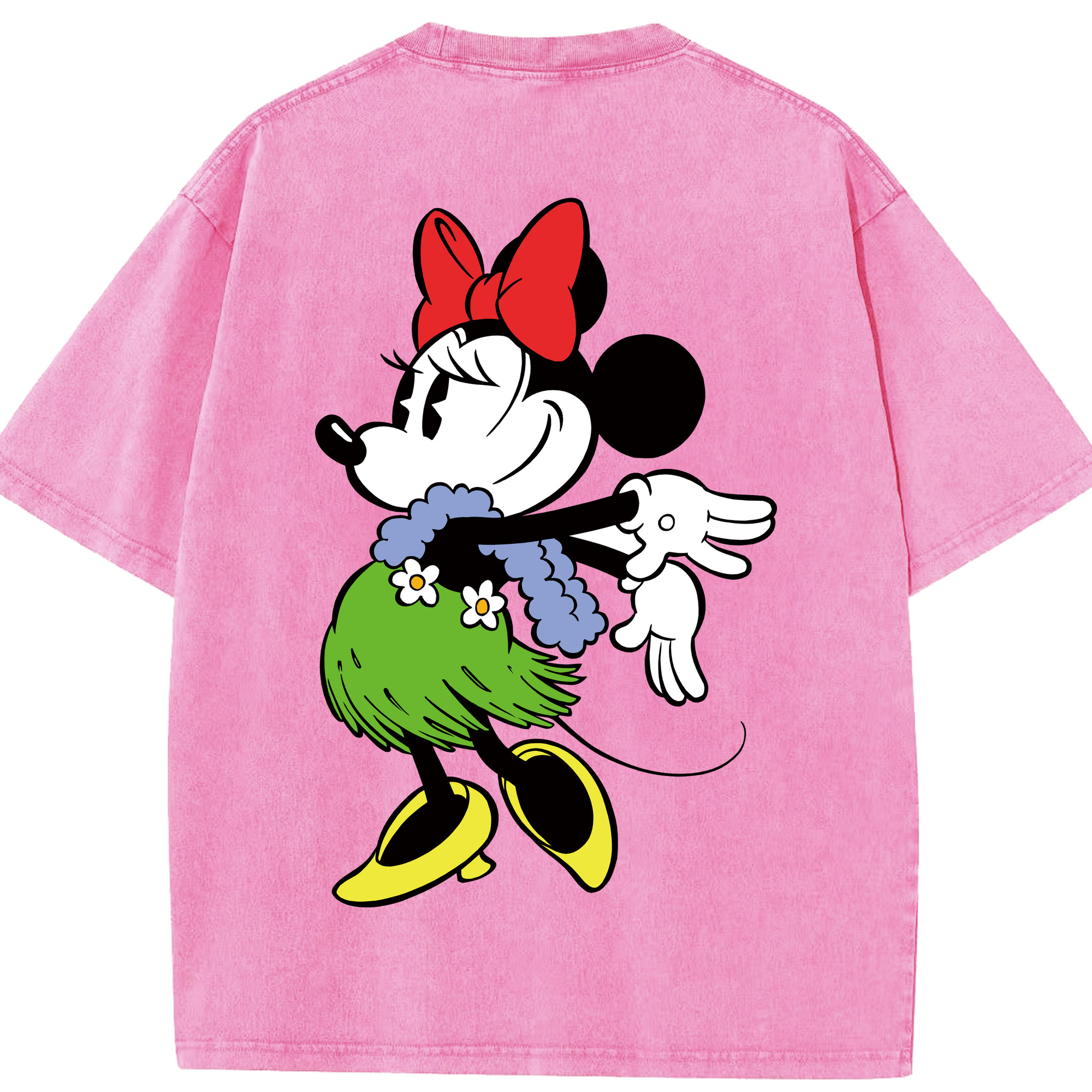 （画像用） ミッキーマウス Mickey Mouse 綿100% ヴィンテージ風 半袖Tシャツ（背面プリント）